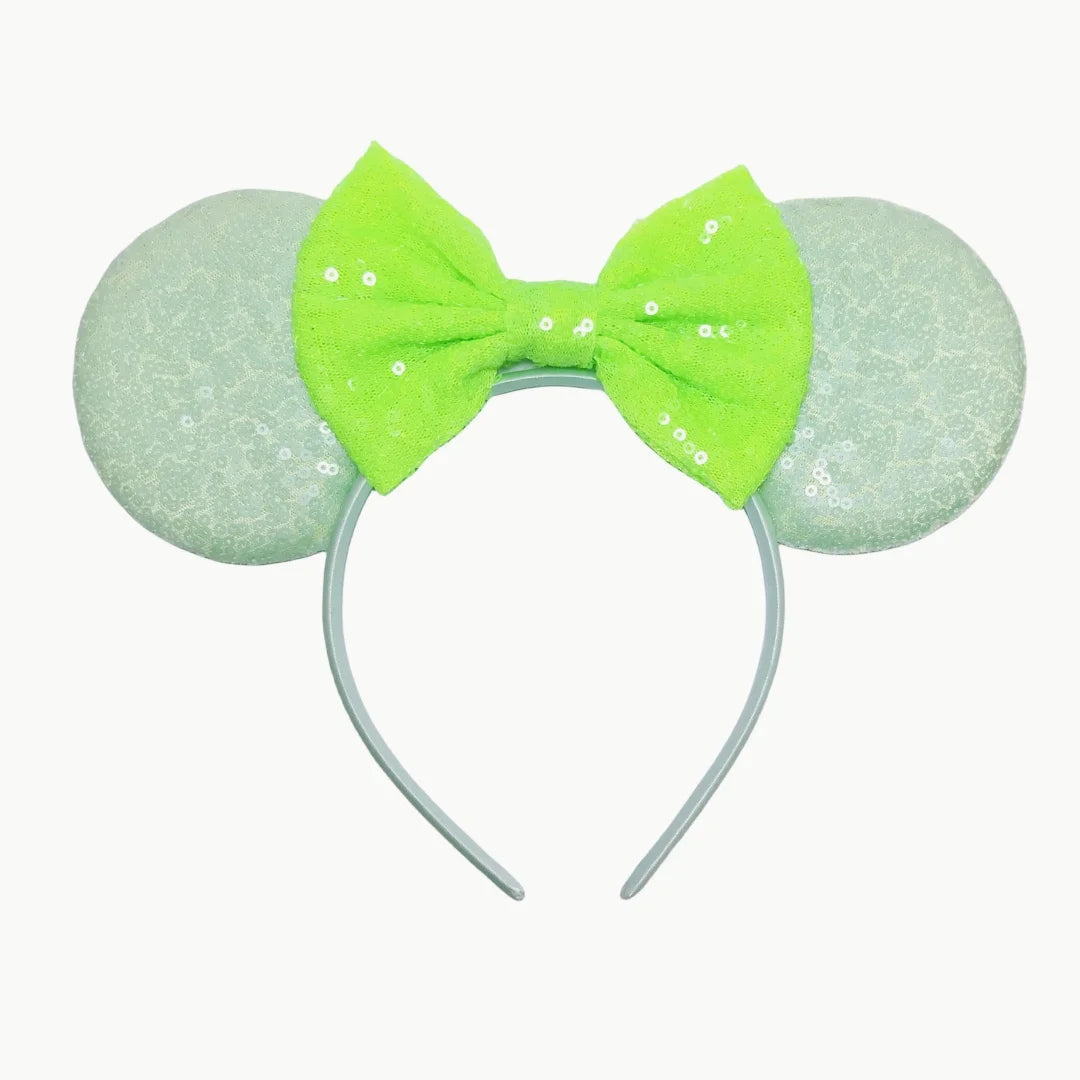 Classic Mouse Ears Headband Glitter Bow Party Accessories