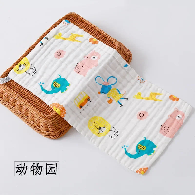Baby Saliva Towel, 6-layer Gauze Square Towel, Pure Cotton Baby Handkerchief, Newborn Bath Towel, Facial Towel burp cloth