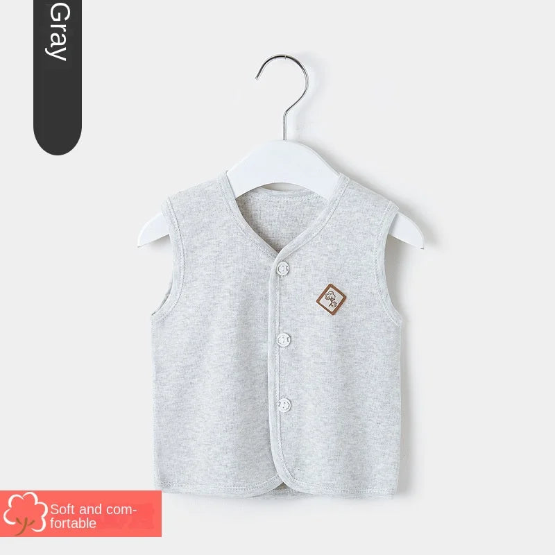 Baby Vest Spring and Autumn Thin Cotton Girls' Clothes