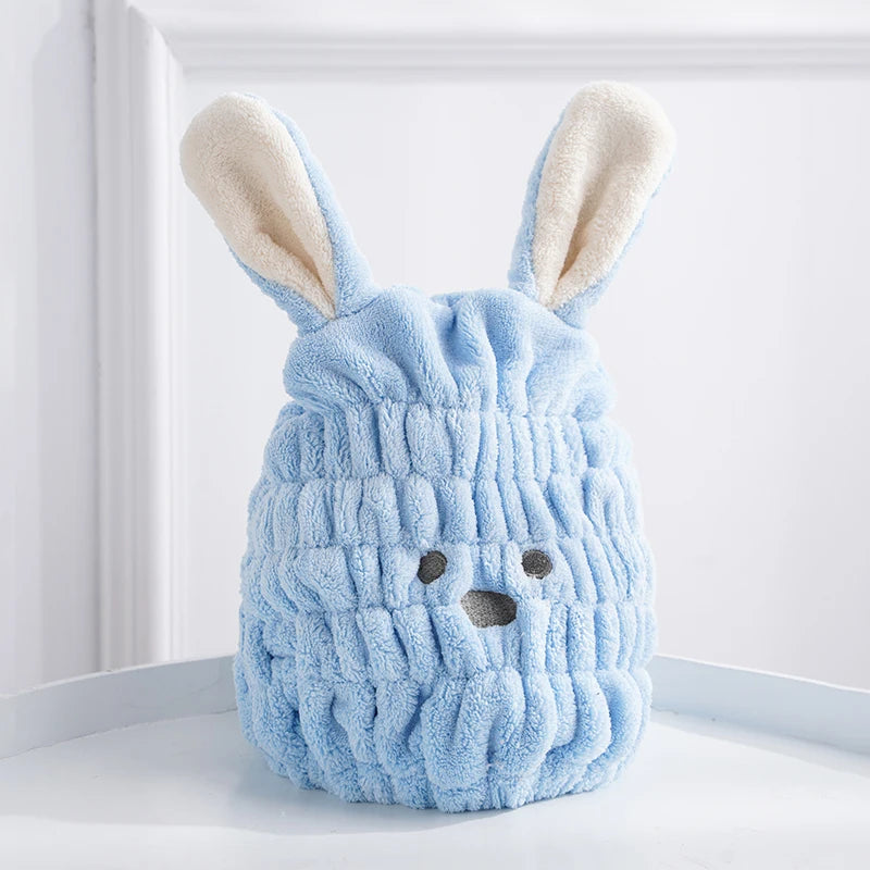 Children Hair Drying Cap Girls Cute Super Absorbent Turban Quick-Drying Towel Baby and Infant Cartoon Shampoo Shower Cap