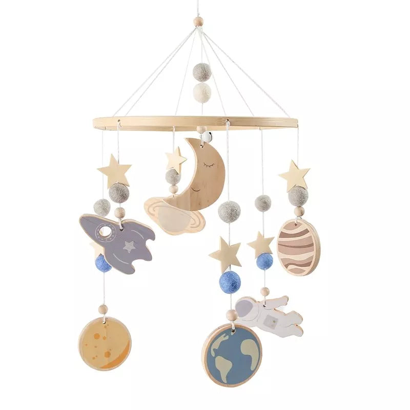 Baby Rattle Toy 0-12 Months Wooden Mobile On The Bed Newborn Music Box Bed Bell Hanging Toys Holder Bracket Infant Crib Boy Toys
