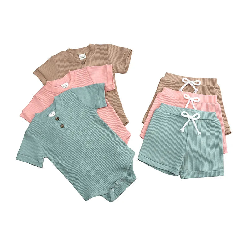 Summer Newborn Clothes Mother Kids Cotton Sets