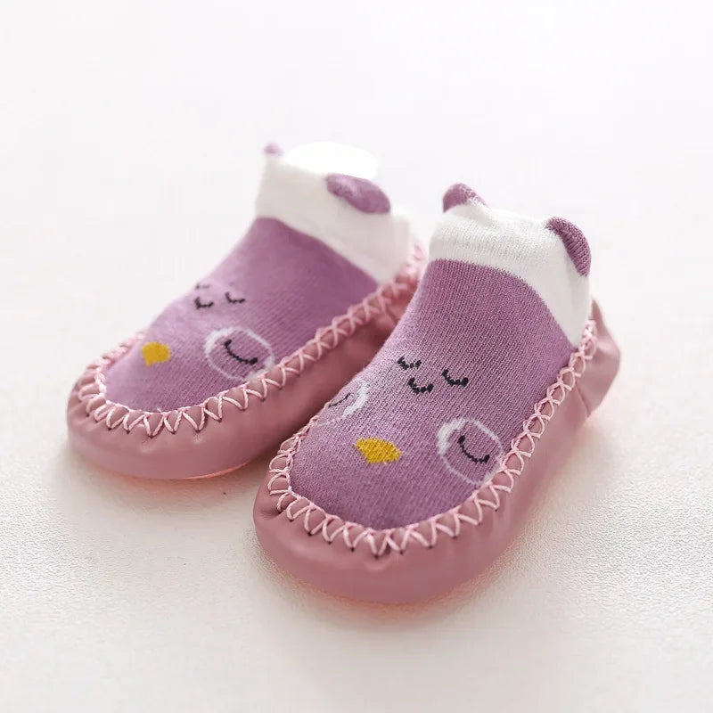 Baby Socks Shoes Infant Color Matching Cute Cartoon Kids Baby Shoes Doll Children Floor Sneaker Toddler Soft Soled First Walkers