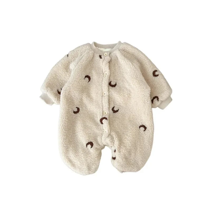 New Winter Baby Girl Boy Fleece Rompers