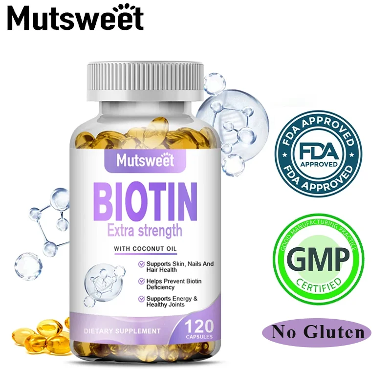 Vegan Biotin Vitam B Supplement with Organic Coconut Oil