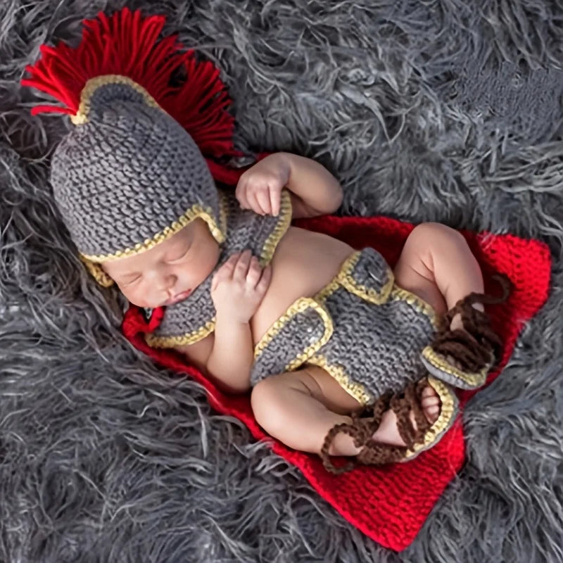 Cartoon Clothing Suit Infant Cap Crochet Knit Costume