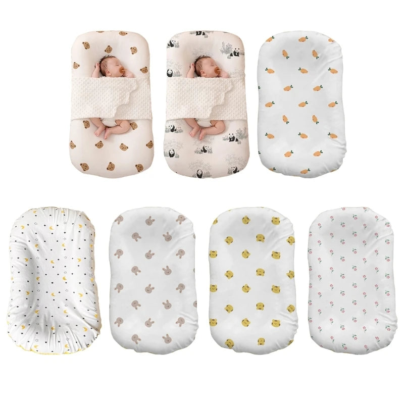 Portable Newborn Bed for Boy Girl Baby Nest Lounger Safe and Comfortable Sleep Support Cushion Travel Bed Infant Lounger