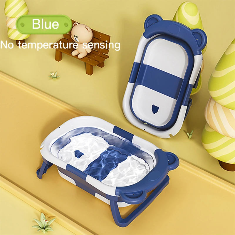 Baby foldable children's bathtub home newborn baby bathtub can sit and lie down baby bath basin