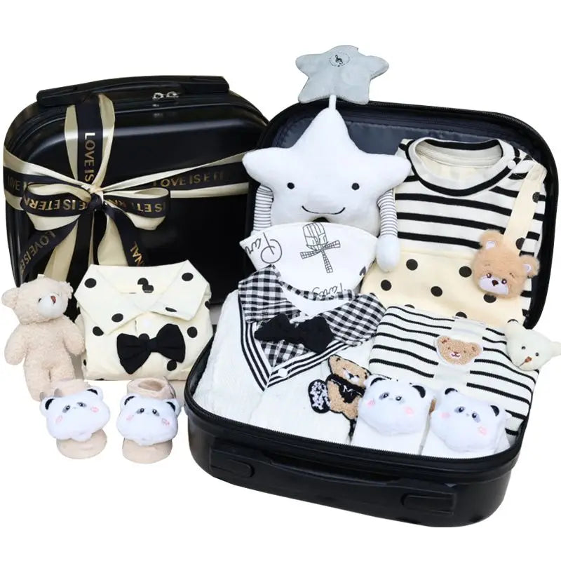 Newborn meeting gift box clothes suit baby gift first month old 100 days old baby birth meeting gift high-end