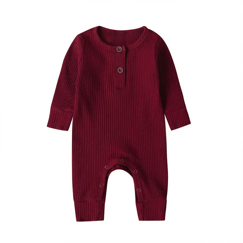 Baby Boys Girls Overalls Cotton Long Sleeve Jumpsuit