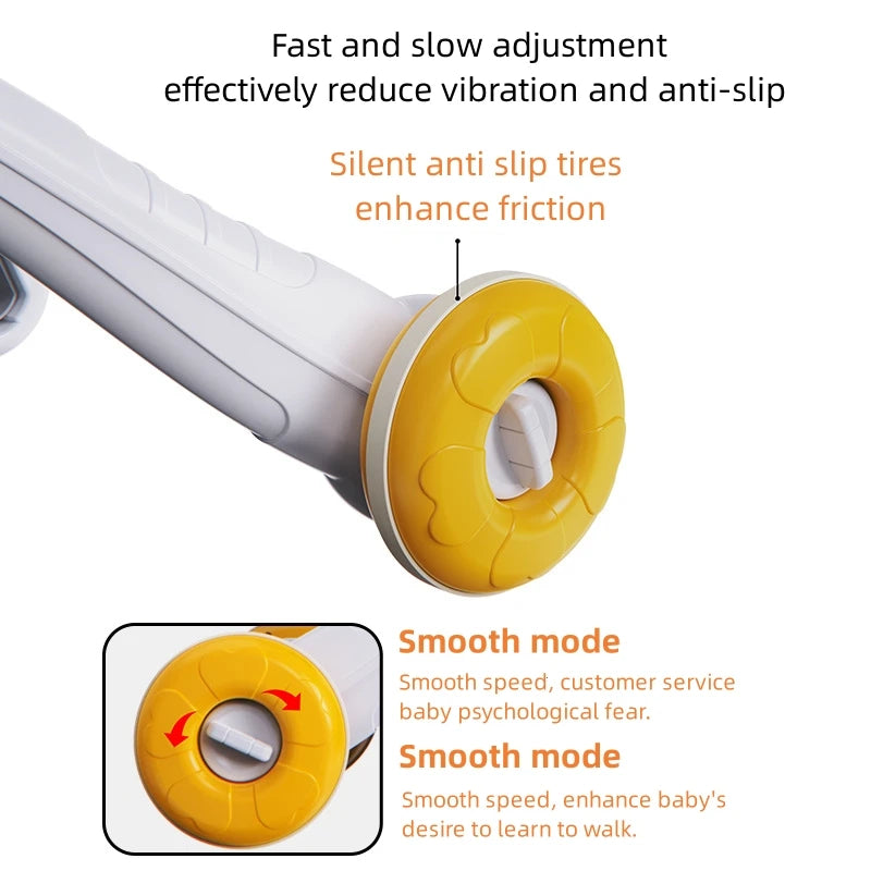 Baby Drag Walker with Wheel Kawaii Elephant Musical Toy Push Walking for Toddler Multifunction Activities Baby 1-3 Years Old