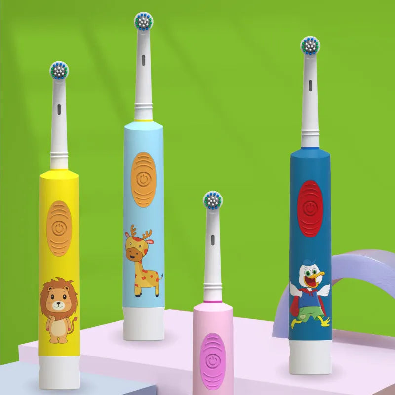 Electric toothbrush, cartoon rotating small head