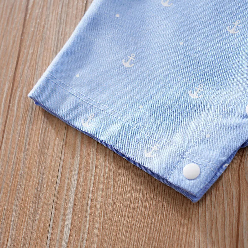 Summer Shirt With Sea Anchor Comfortable Bodysuit