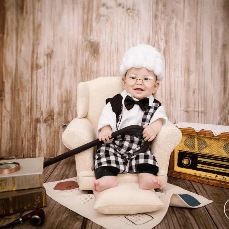 Baby Boys Photo Outfits Newborn Cosplay Grandpa Baby Foto Gift