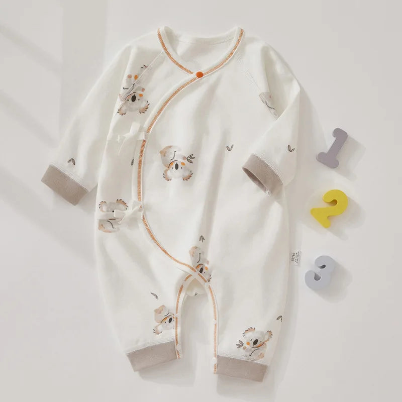 Spring Baby Boys and Girls Comfortable Cotton Bodysuit Boneless