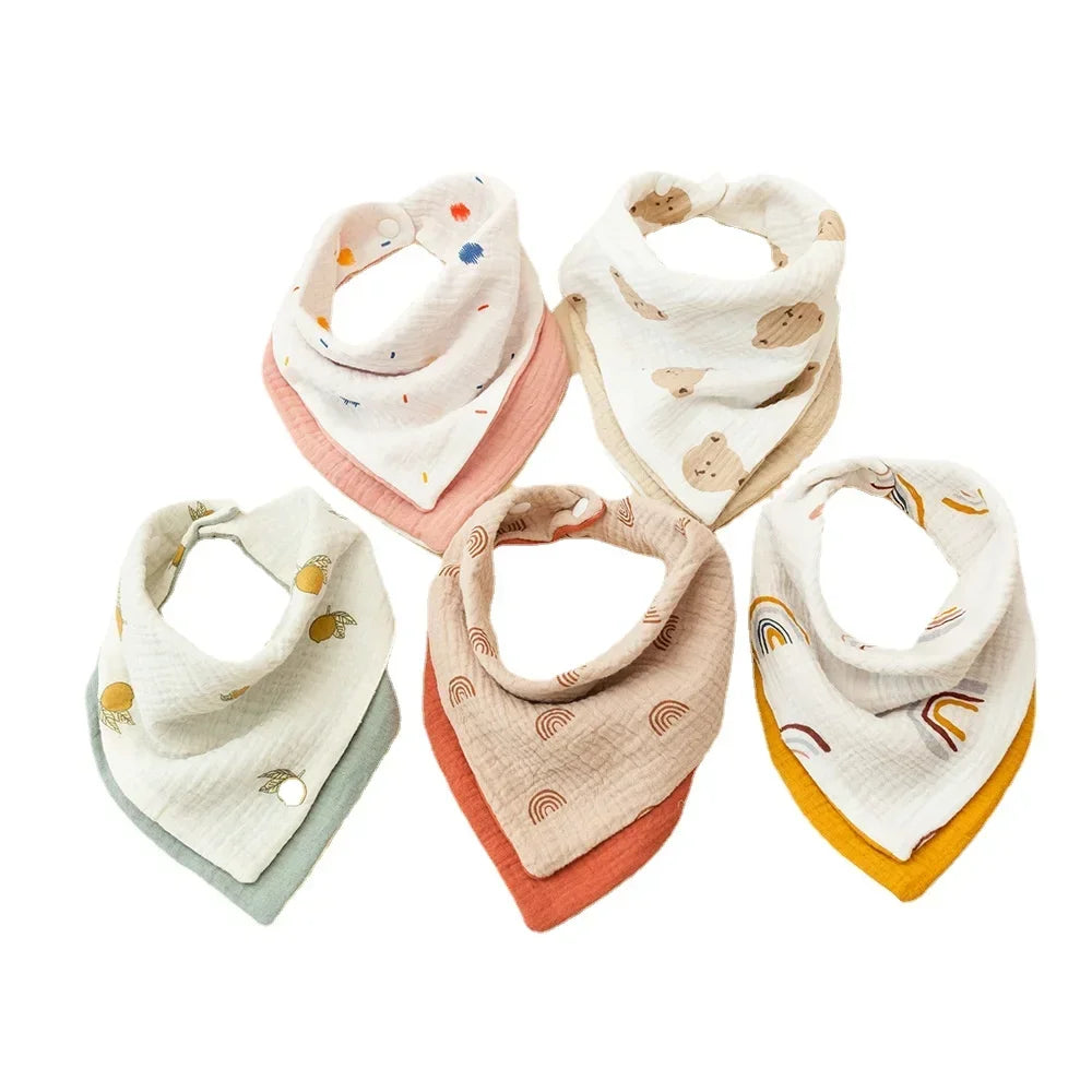 Baby Cotton Cloth Bib Multi-Functional Square Towel