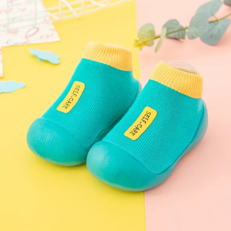 Baby walking shoes soft bottom non-slip solid color
