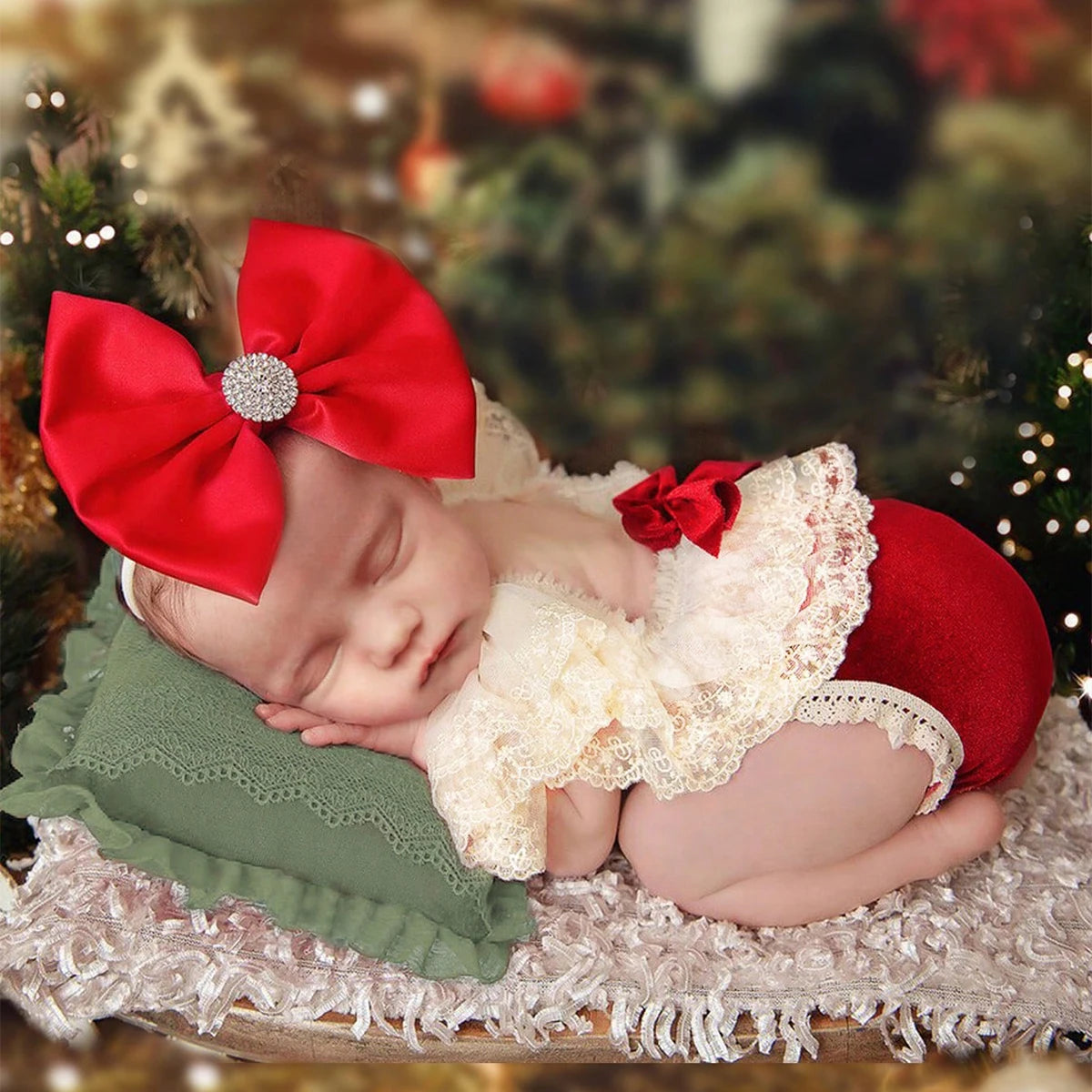 Photoshoot Baby Big Bow Rhinestone Hairband