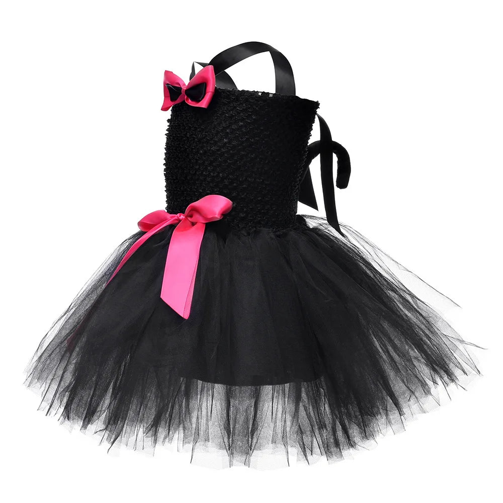 Black Cat Costume For Baby Girls Animal Tutu Dress