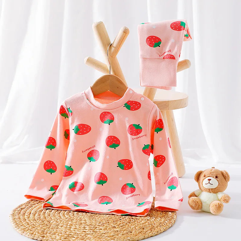 Cotton Underwear Set Infant Toddler Boy Girl Cartoon Printed 2 Pieces