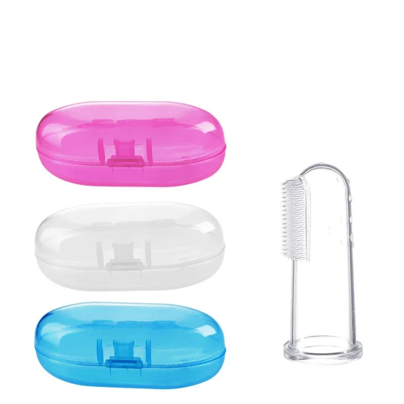 Baby Toothbrush Dental Care Silicone Clear Finger Brush Teether