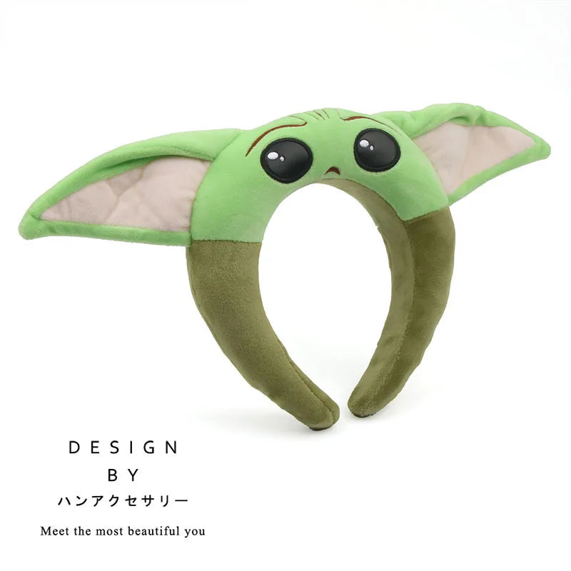 Disney Anime Lotso Bear Chip Judy Hopps Yoda Baby Stuffed Hairband Funny Wash Headband Cartoon Doll Hair Accessories Gift