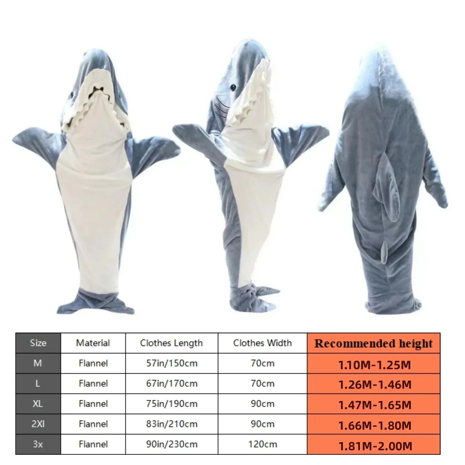Cartoon Shark Sleeping Bag Pajamas Office Nap Shark Blanket Karakal High Quality Fabric Mermaid Shawl Blanket For Christmas Gift