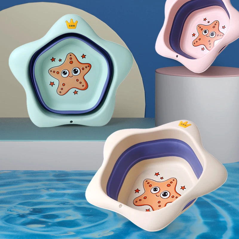 Foldable Baby Bath Tub Washbasin Thickened