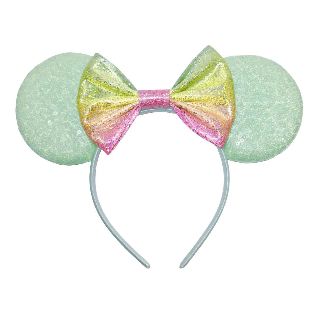 Classic Mouse Ears Headband Glitter Bow Party Accessories
