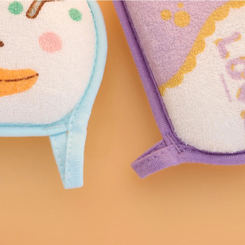 Cartoon Baby Bath Sponge Shower Cleaning Brush
