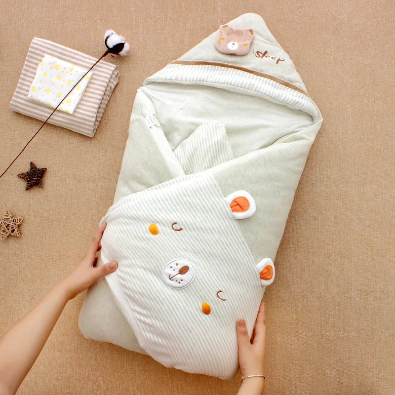 Double Bile Newborn Sleeping Bag Cotton 0-12 Months Baby Blanket