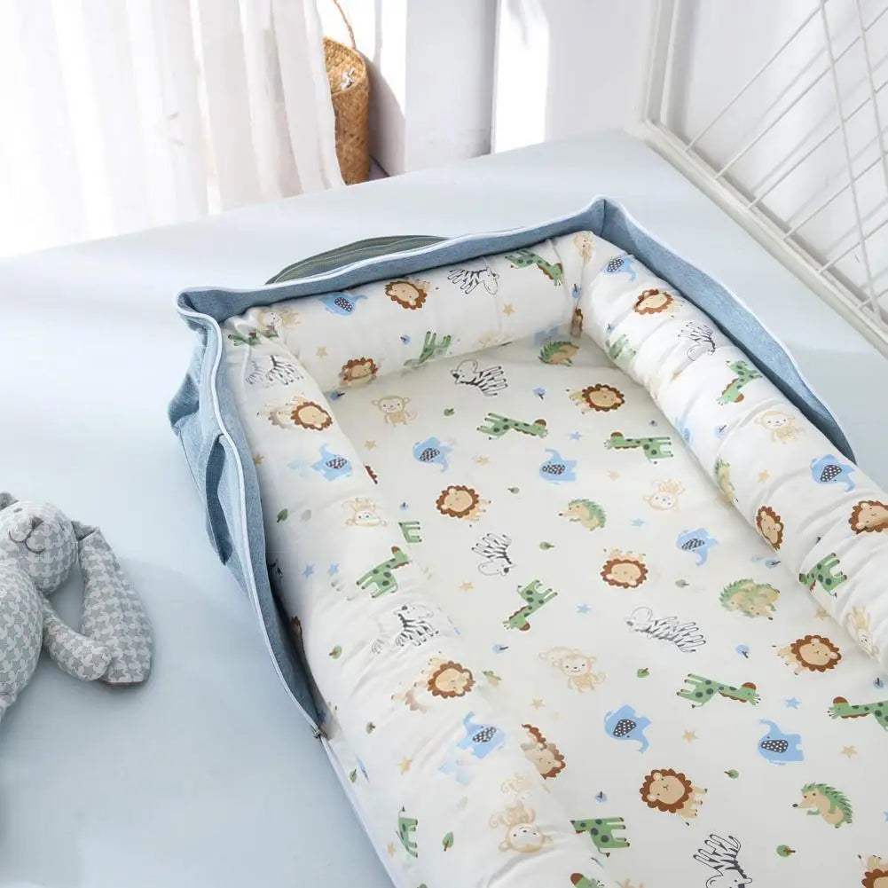 Baby Shower Gift Idea Portable Foldable Baby Nest Adjustable Breathable Sleeping Bed for Infants 0-24 Months Shower for Baby