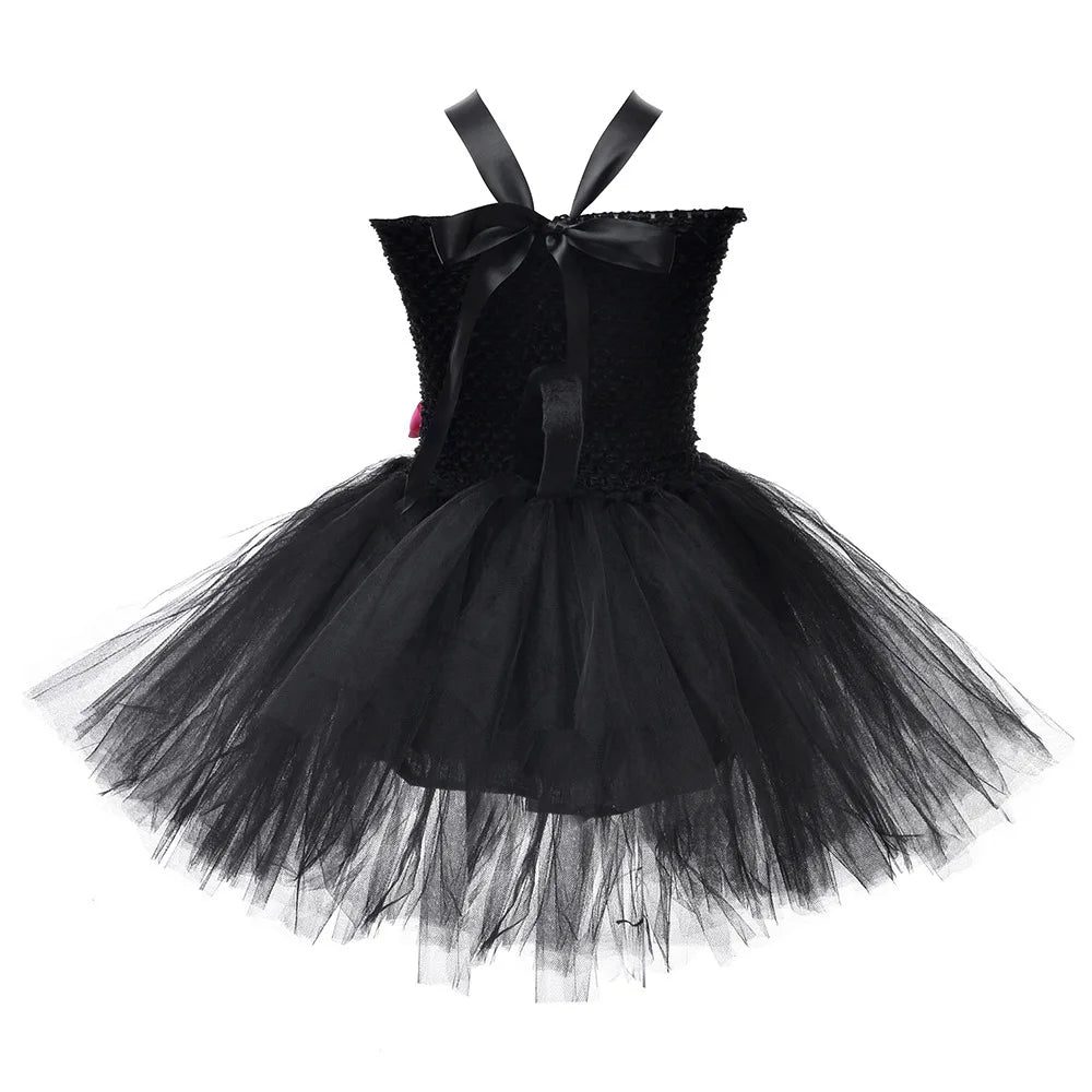 Black Cat Costume For Baby Girls Animal Tutu Dress