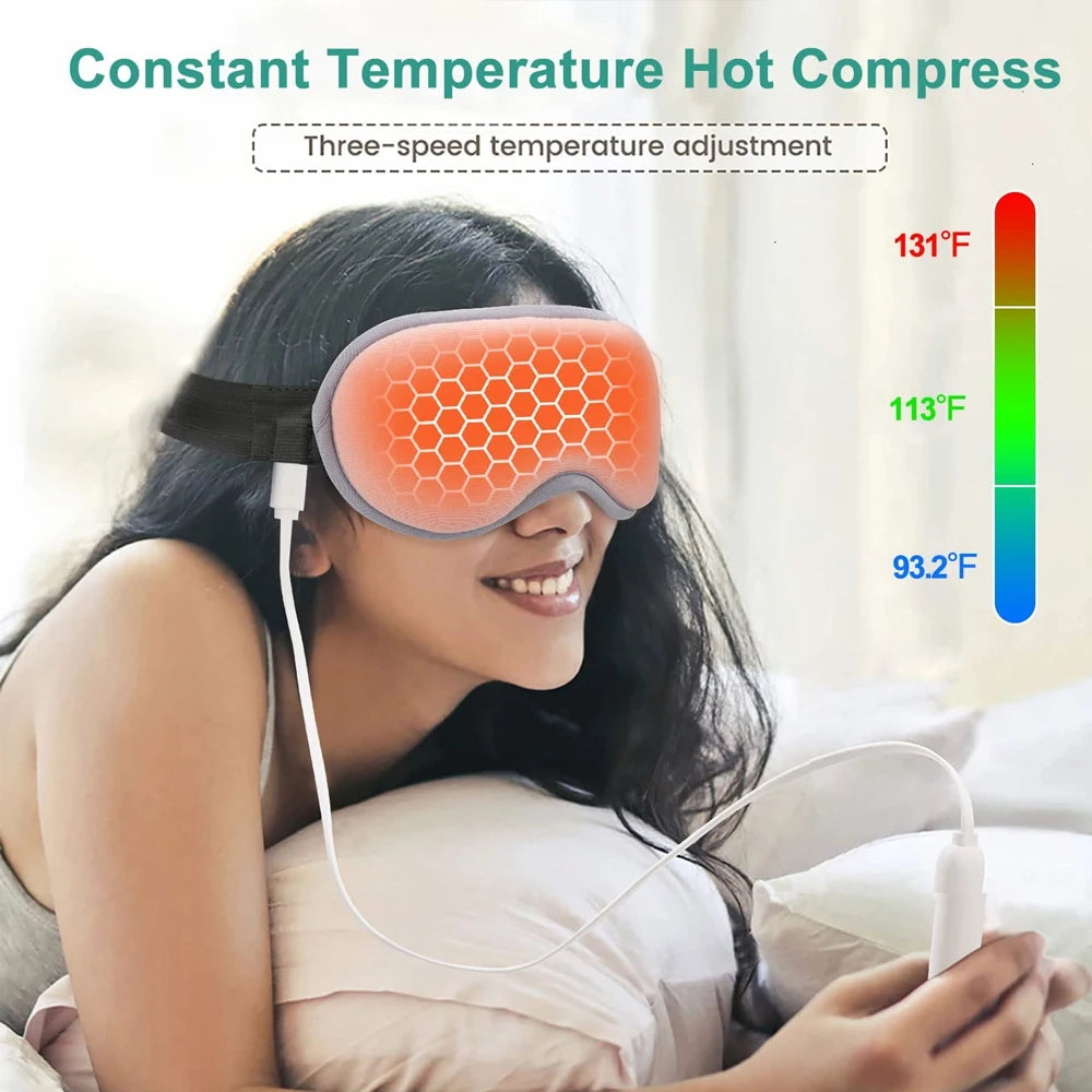 Reusable USB Electric Eye Care Massager Relieve Tired Eyes Dry Eyes Sleep Blindfold