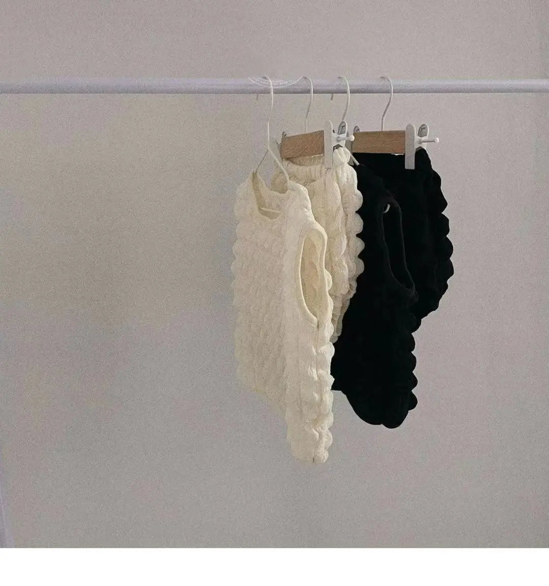 Summer Baby Sleeveless Vest + Shorts 2pcs Suit Princess Outfits