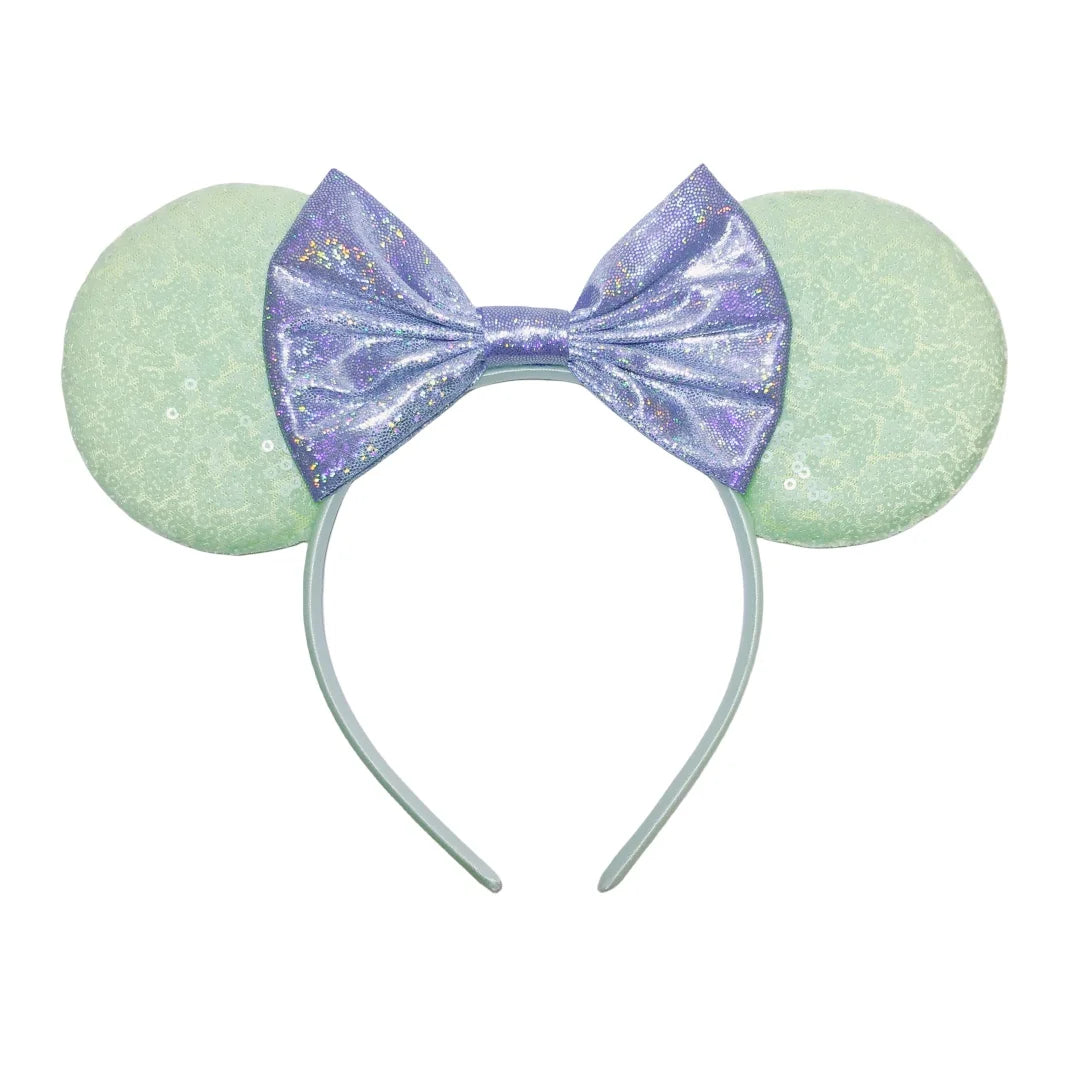 Classic Mouse Ears Headband Glitter Bow Party Accessories