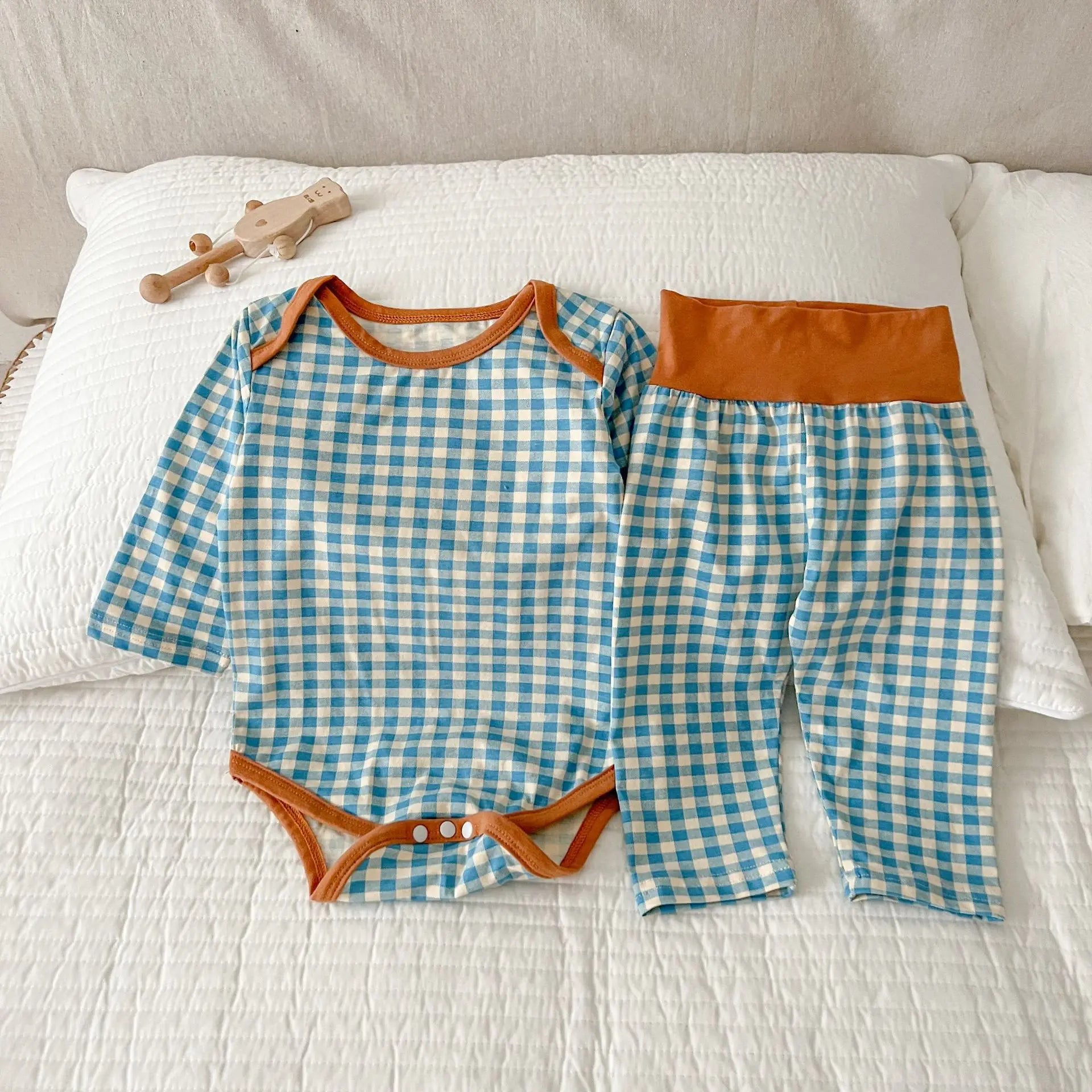 Long Sleeve Bodysuit Toddler Leggings 2pcs Set Cotton Outfits