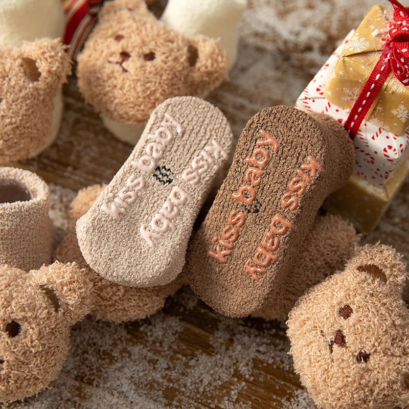 Cartoon Bear Baby Socks for Girl Boys Newborn