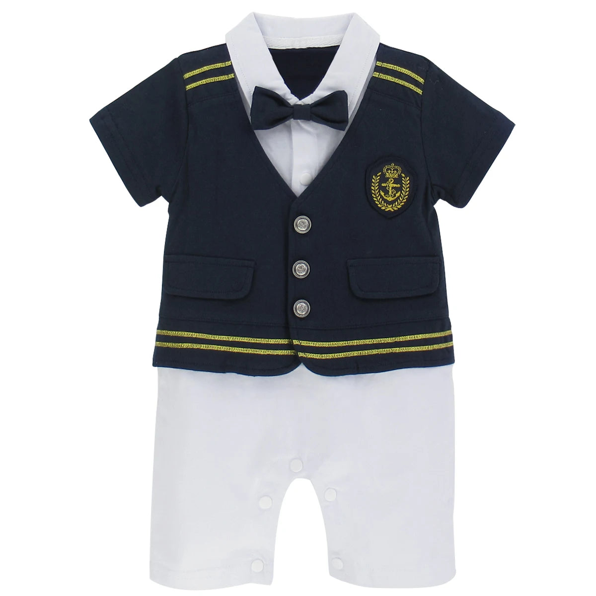 Baby Boys Captain Romper Costume Infant Set with Hats Shoes