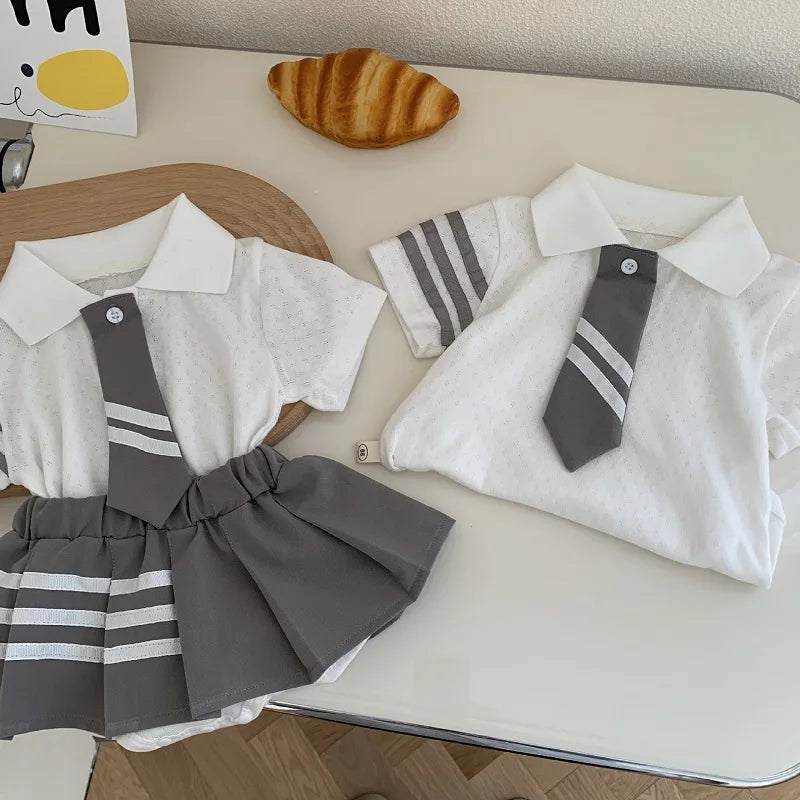 Cute Newborn Baby Girl Bowtie Cotton Bodysuits
