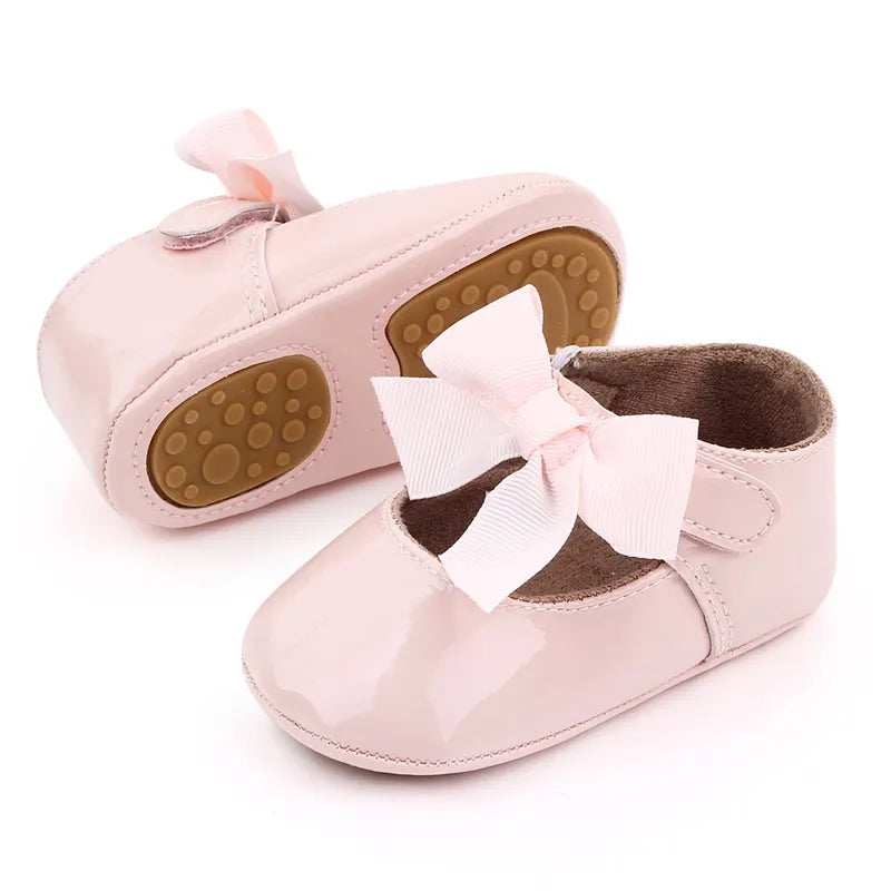 Cute Baby Patent Leather First Walker Shoes
