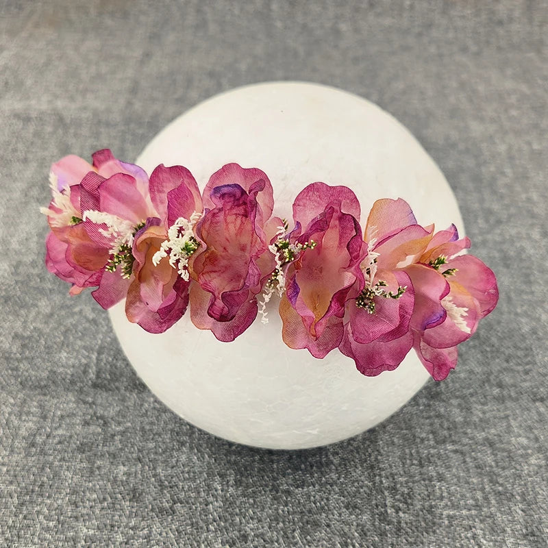 Newborn Baby Photography Props Simulation Flower Headband Infant Photo Shoot Accessories Headwear Photo Props