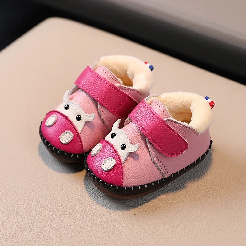 0-1 Years Old Boys and Girls Cotton Shoes Lace-up