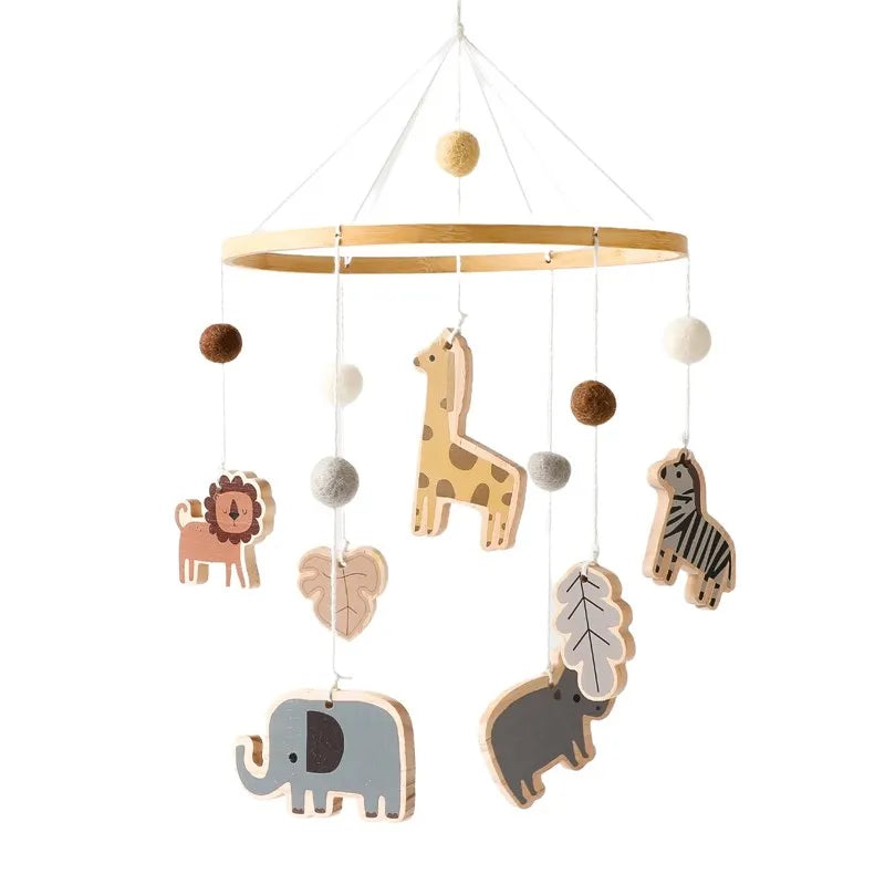 Baby Rattle Toy 0-12 Months Wooden Mobile On The Bed Newborn Music Box Bed Bell Hanging Toys Holder Bracket Infant Crib Boy Toys