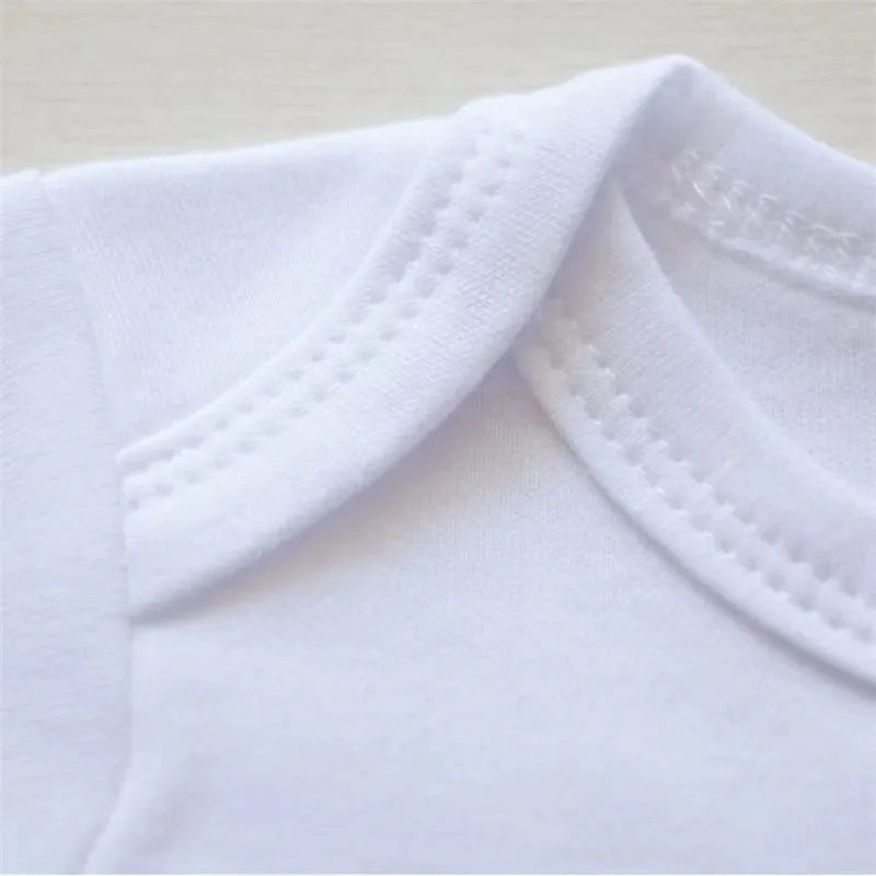 Newborn 100% Cotton Pure White  Bodysuits for Infants
