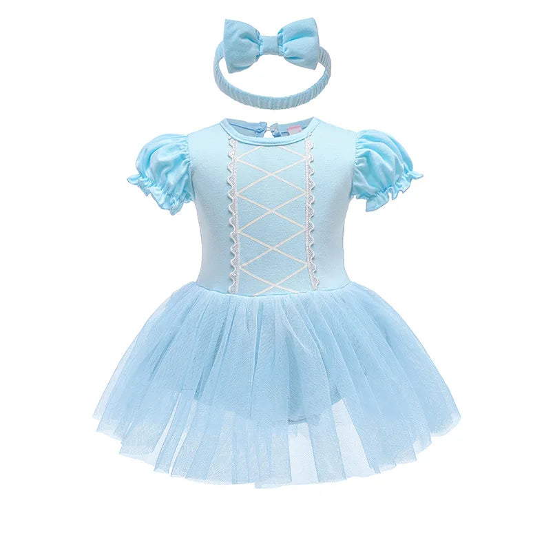 Newborn Baby 2PCS Clothes+Headgear Snow White Mermaid Costumes