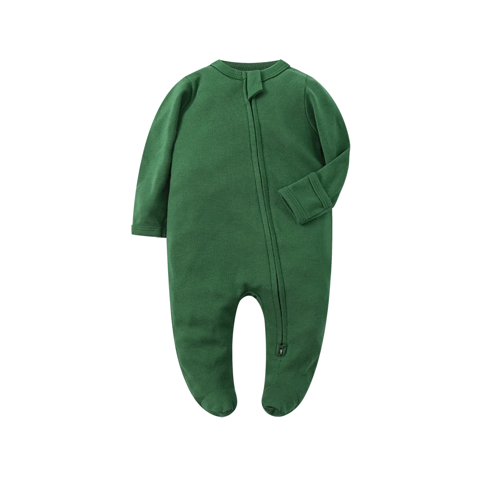Organic Cotton Baby Footed Jumpsuit