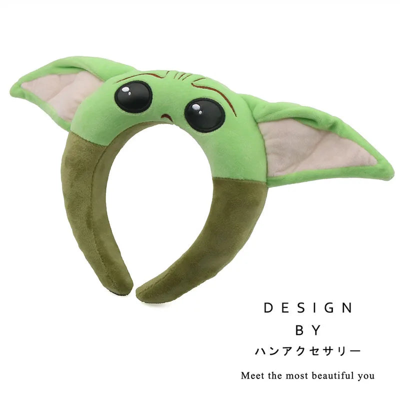 Disney Anime Lotso Bear Chip Judy Hopps Yoda Baby Stuffed Hairband Funny Wash Headband Cartoon Doll Hair Accessories Gift