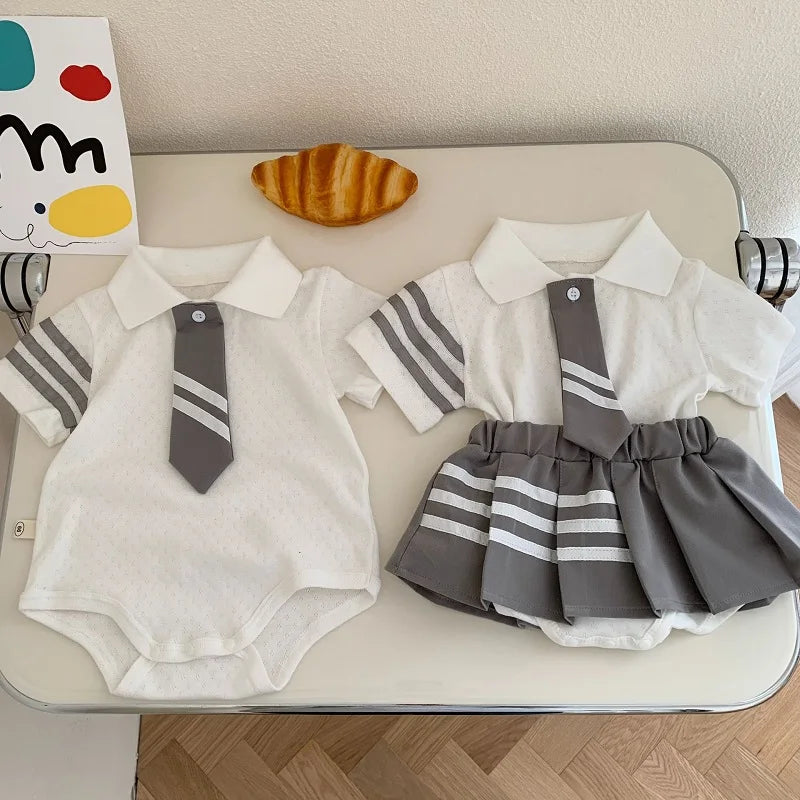 Cute Newborn Baby Girl Bowtie Cotton Bodysuits