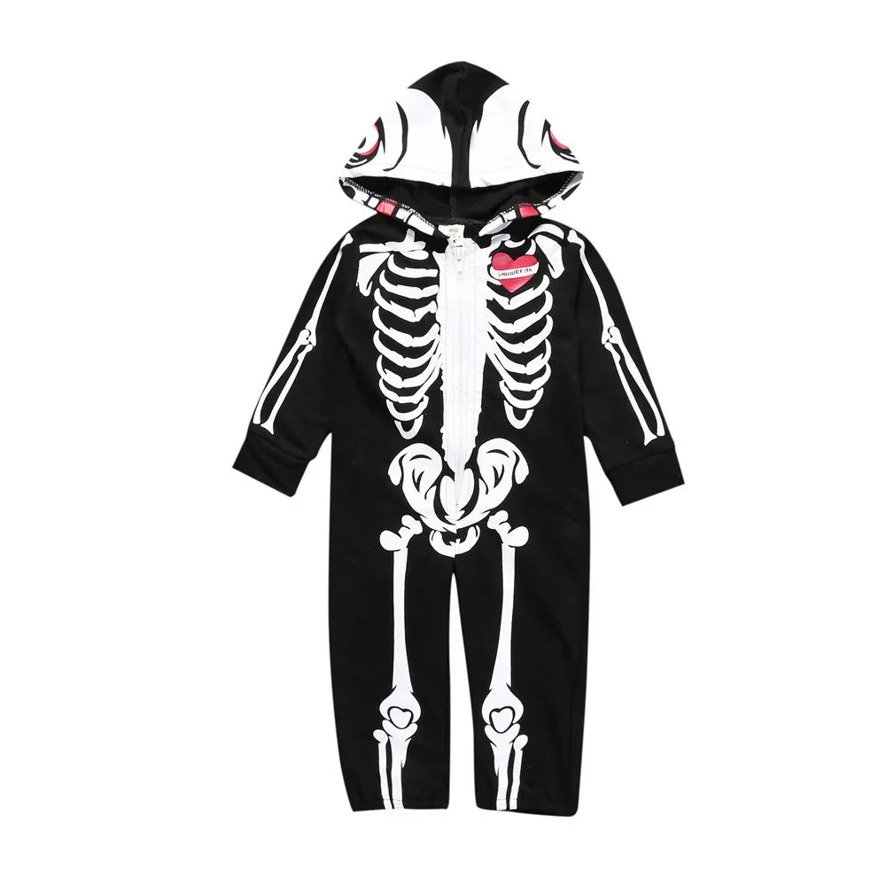 Baby Boy Clothes Funny Skeleton Halloween Costume Long Sleeve Clothes